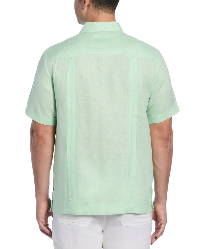 Cubavera 100% Linen Classic Guayabera Shirt - Short Sleeve Pastel Green