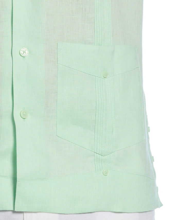 Cubavera 100% Linen Classic Guayabera Shirt - Short Sleeve Pastel Green