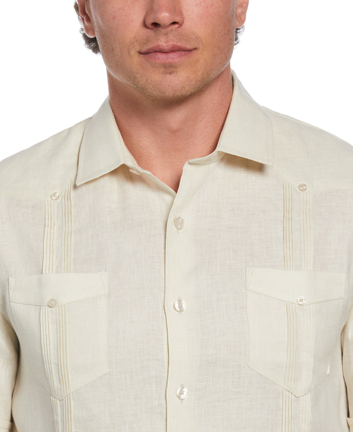 Cubavera 100% Linen Four-Pocket Guayabera Shirt Turtledove