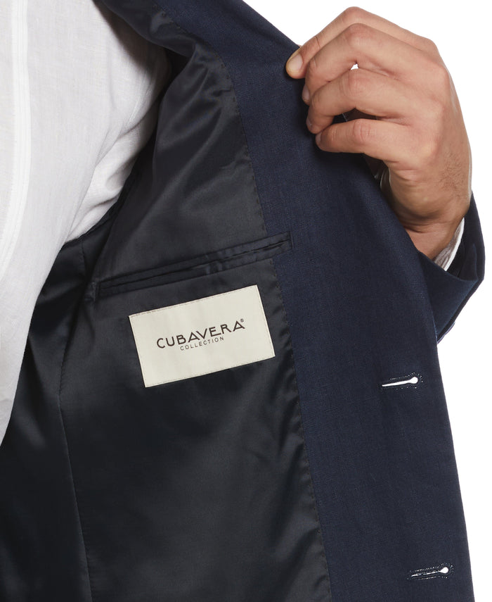 Cubavera 100% Linen Single-Breasted Suit Jacket Navy