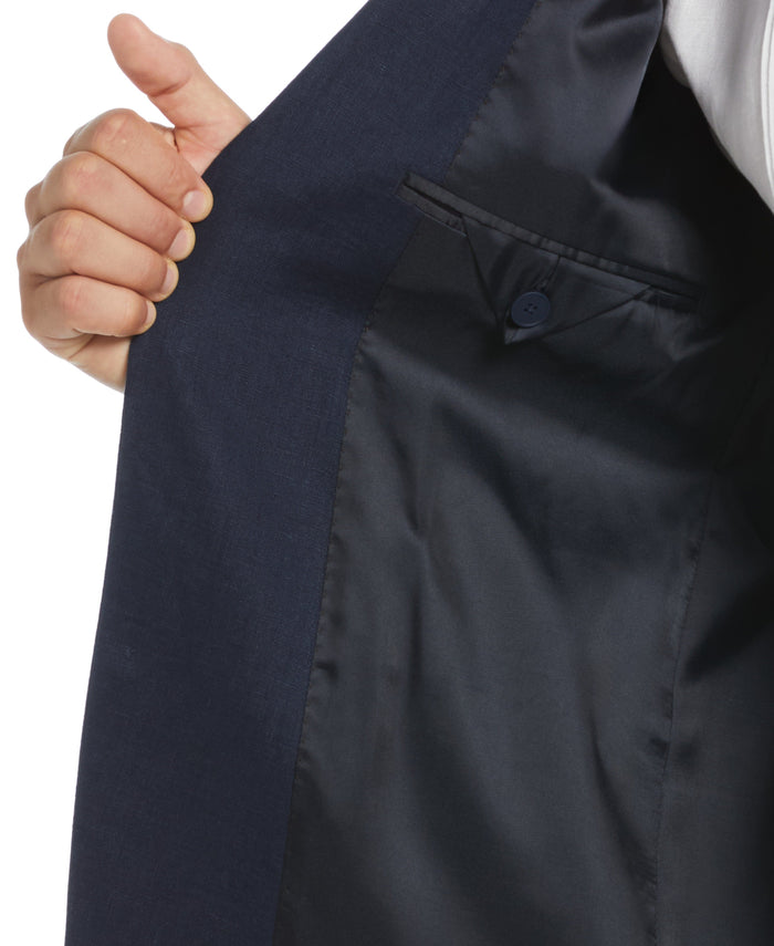 Cubavera 100% Linen Single-Breasted Suit Jacket Navy