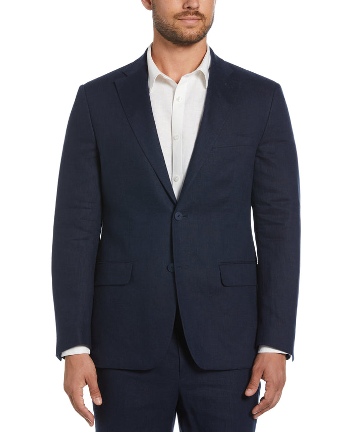 cubavera 100% Linen Single-Breasted Suit Jacket Navy