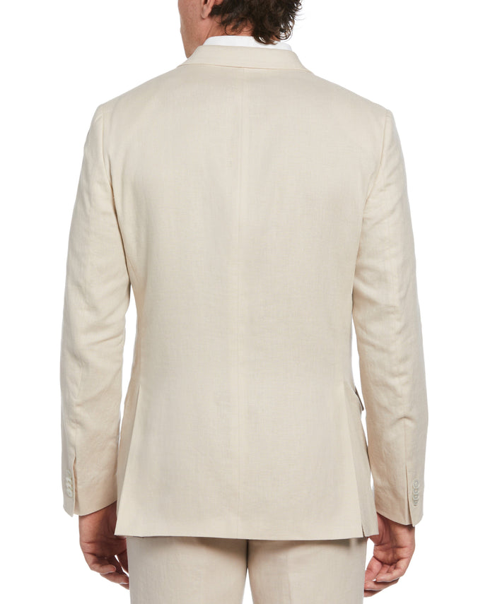 Cubavera 100% Linen Single-Breasted Suit Jacket Oatmeal