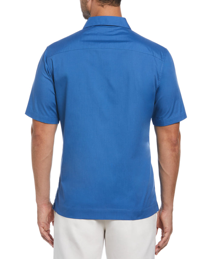 Cubavera Authentic Embroidered Guayabera Shirt Delft