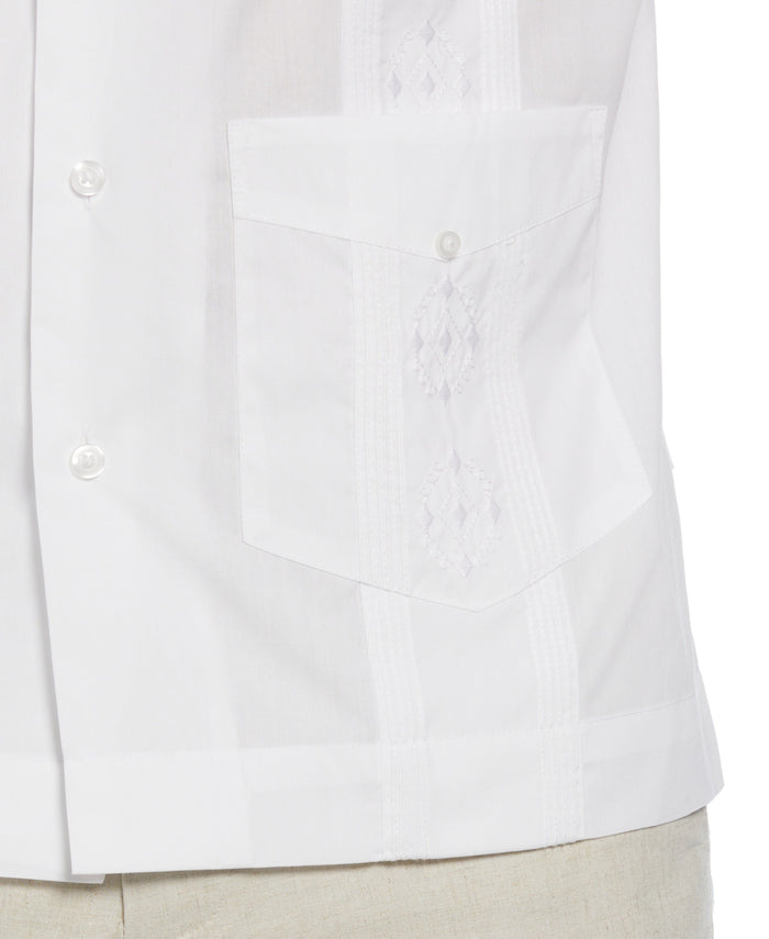 Cubavera Authentic Embroidered Guayabera Shirt Pure White