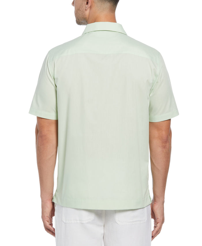 Cubavera Authentic Embroidered Guayabera Shirt Seacrest