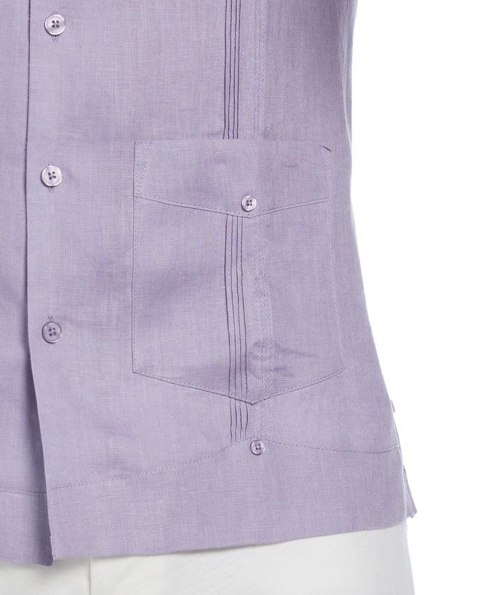 Cubavera Big & Tall 100% Linen Classic Guayabera Shirt - Short Sleeve Heirloom Lilac