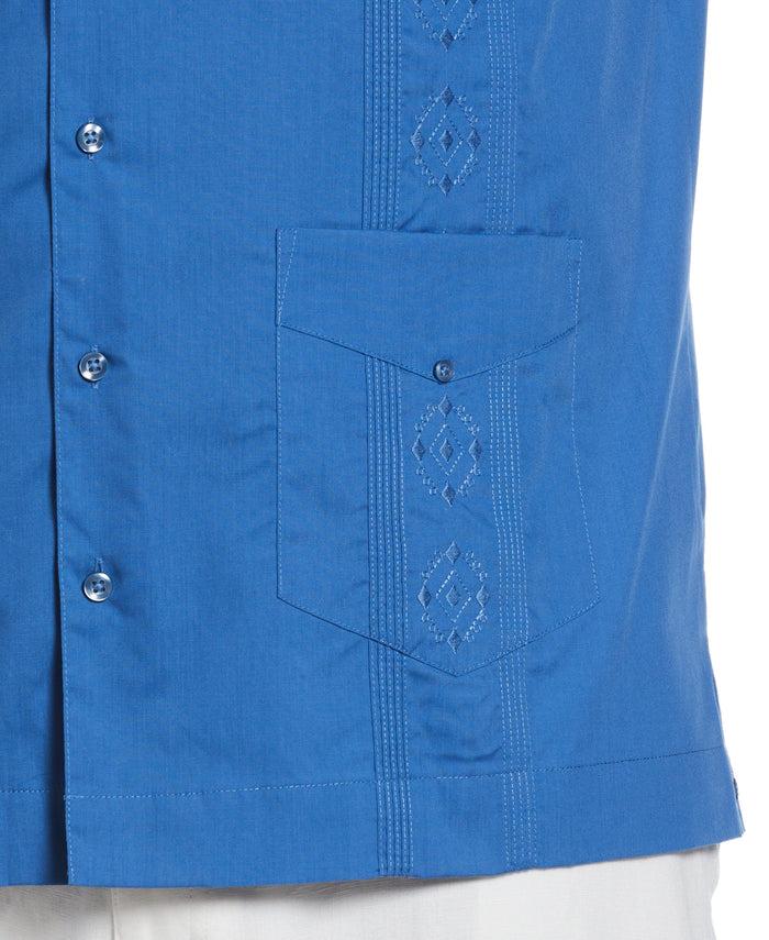 Cubavera Big & Tall Authentic Embroidered Guayabera Shirt Delft