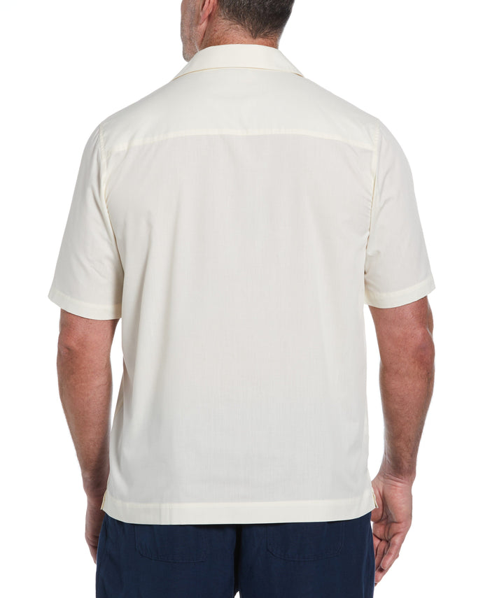 Cubavera Big & Tall Authentic Embroidered Guayabera Shirt Ivory