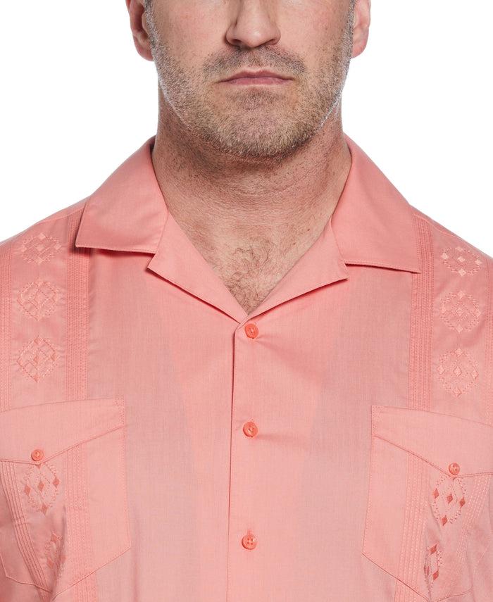 Cubavera Big & Tall Authentic Embroidered Guayabera Shirt Lantana