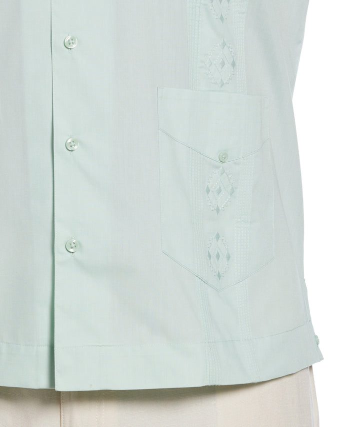 Cubavera Big & Tall Authentic Embroidered Guayabera Shirt Surf Spray