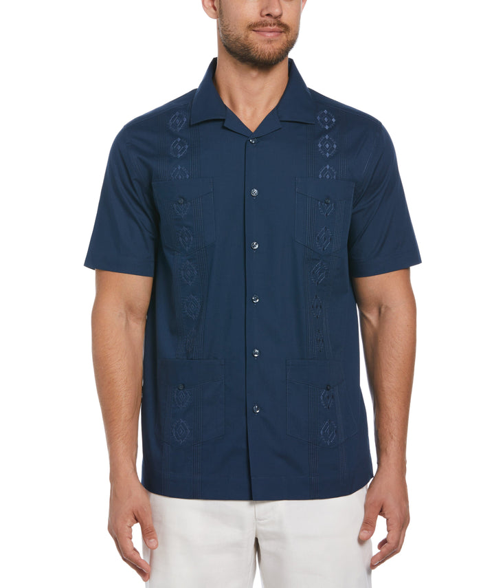 cubavera Big & Tall Authentic Embroidered Guayabera Shirt Titan