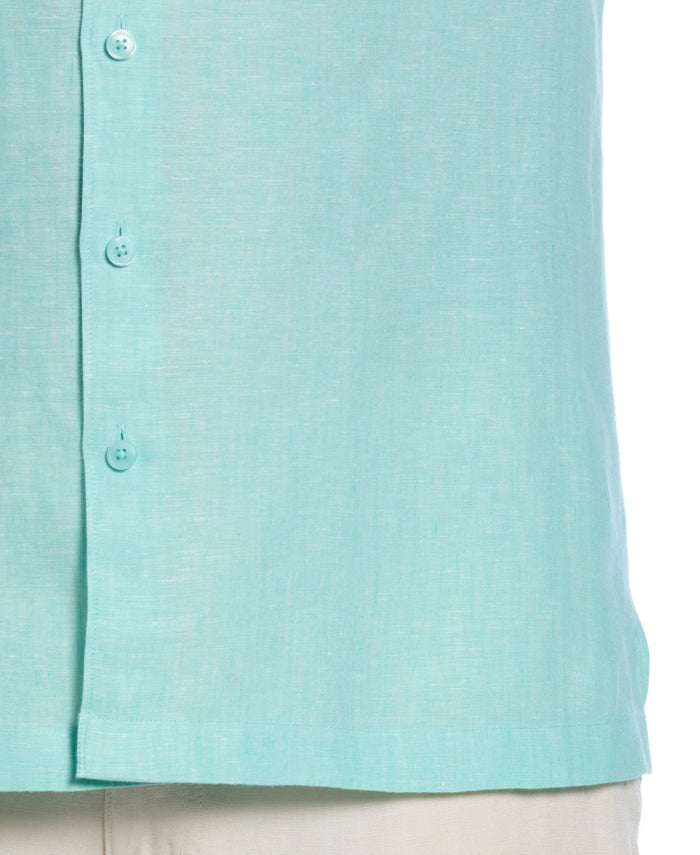 Cubavera Big & Tall Classic Two-Tone Linen Shirt Cascade