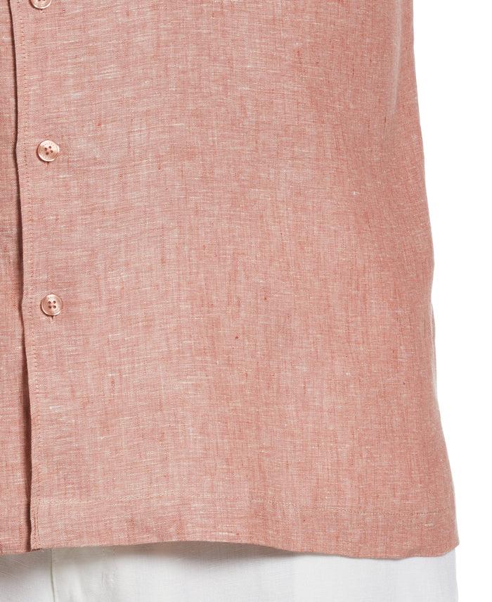 Cubavera Big & Tall Classic Two-Tone Linen Shirt Chutney