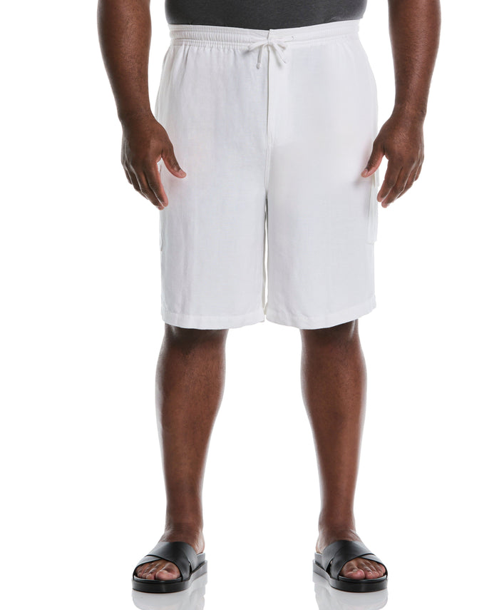 cubavera Big & Tall D-String Cargo Short Brilliant White