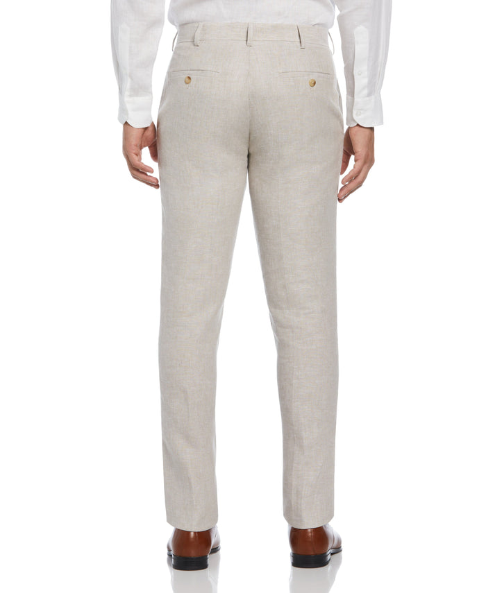 Cubavera Big & Tall Delave Linen Flat Front Pant Natural Linen
