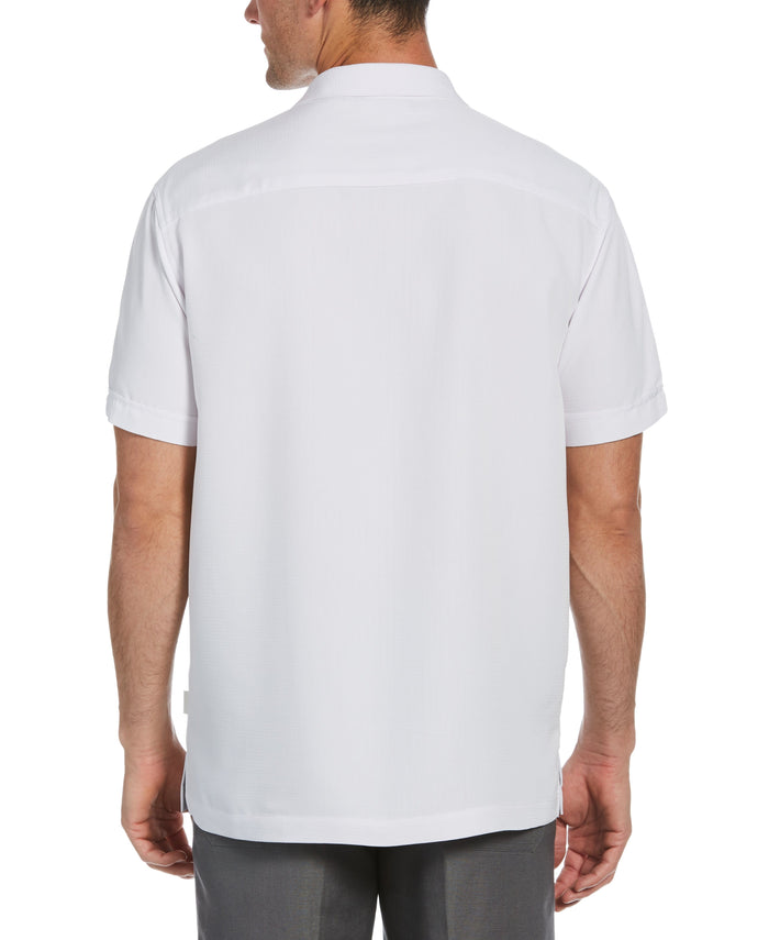 Cubavera Big & Tall Embroidered Panel Shirt Bright White