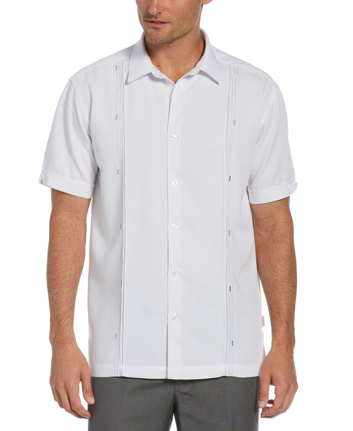Cubavera Big & Tall Embroidered Panel Shirt Bright White