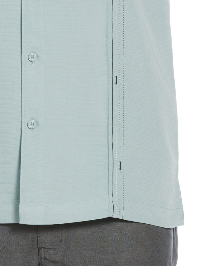 Cubavera Big & Tall Embroidered Panel Shirt Gray Mist