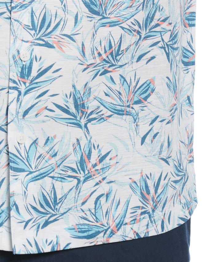 Cubavera Big & Tall Floral Print Shirt Brilliant White