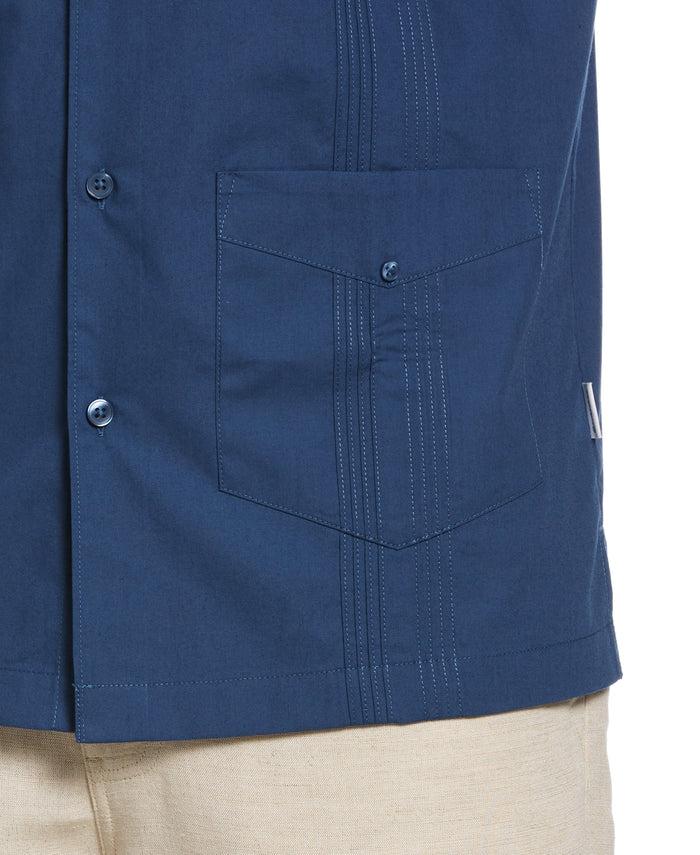 Cubavera Big & Tall Four Pocket Guayabera Shirt Ensign Blue