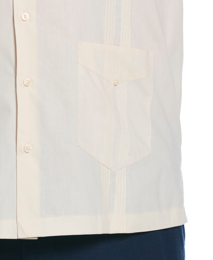 Cubavera Big & Tall Four Pocket Guayabera Shirt Whitecap Gray