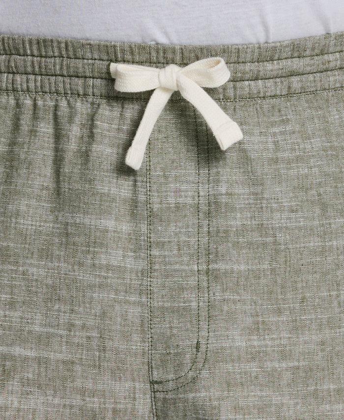 Cubavera Big & Tall Linen Blend 7 1/2" Cross Dyed Slub Short Olivine