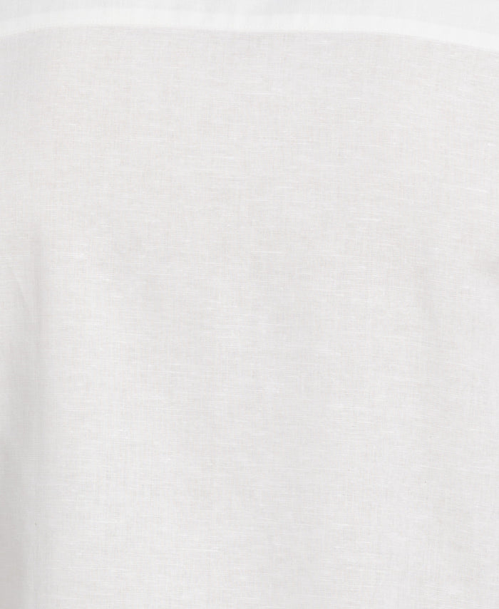 Cubavera Big & Tall Linen-Blend Applique Panel Guayabera Shirt Brilliant White