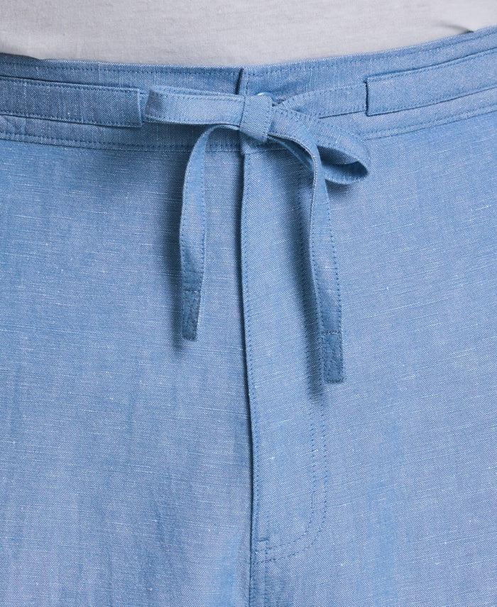 Cubavera Big & Tall Linen-Blend Core Drawstring Pants Ashleigh Blue