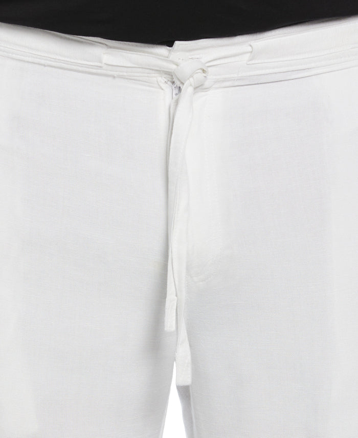 Cubavera Big & Tall Linen-Blend Core Drawstring Pants Brilliant White