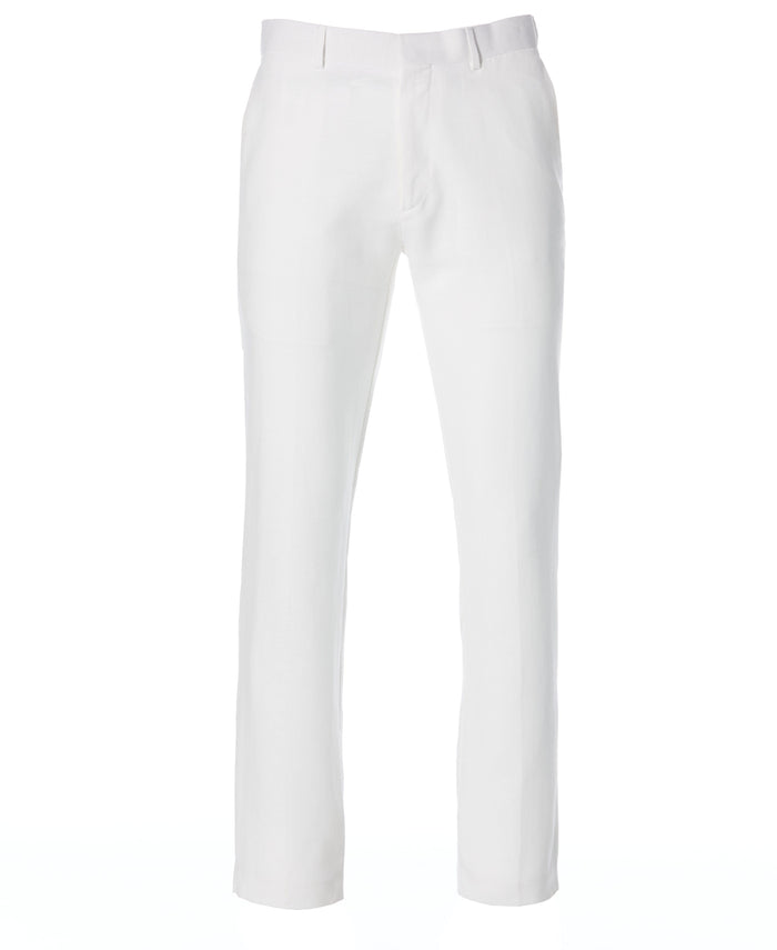 Cubavera Big & Tall Linen-Blend Flat Front Pants Bright White