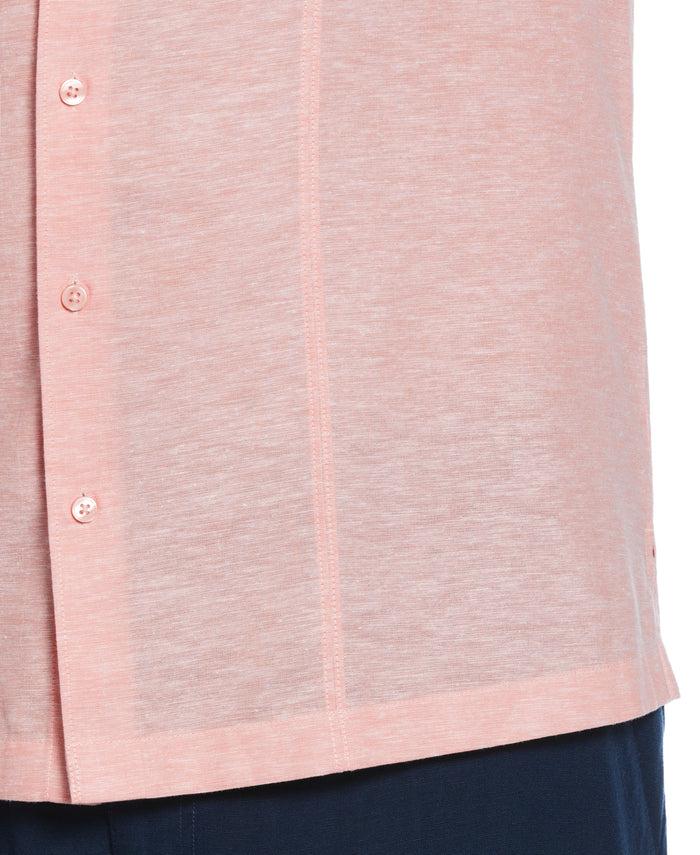 Cubavera Big & Tall Linen Blend Tuck Panel Shirt Lantana