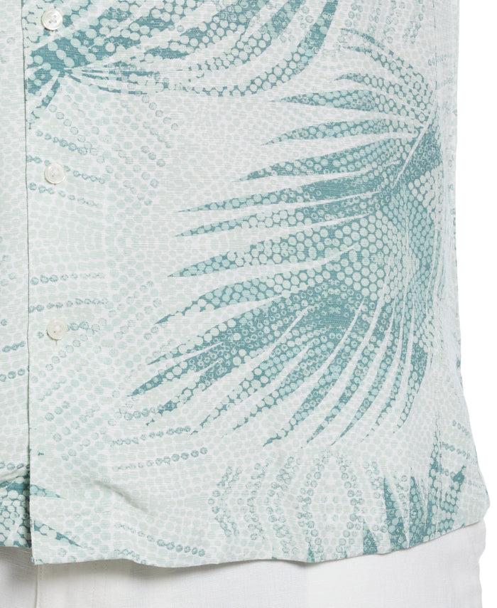 Cubavera Big & Tall Palm Dotted Print Shirt Balsam Green