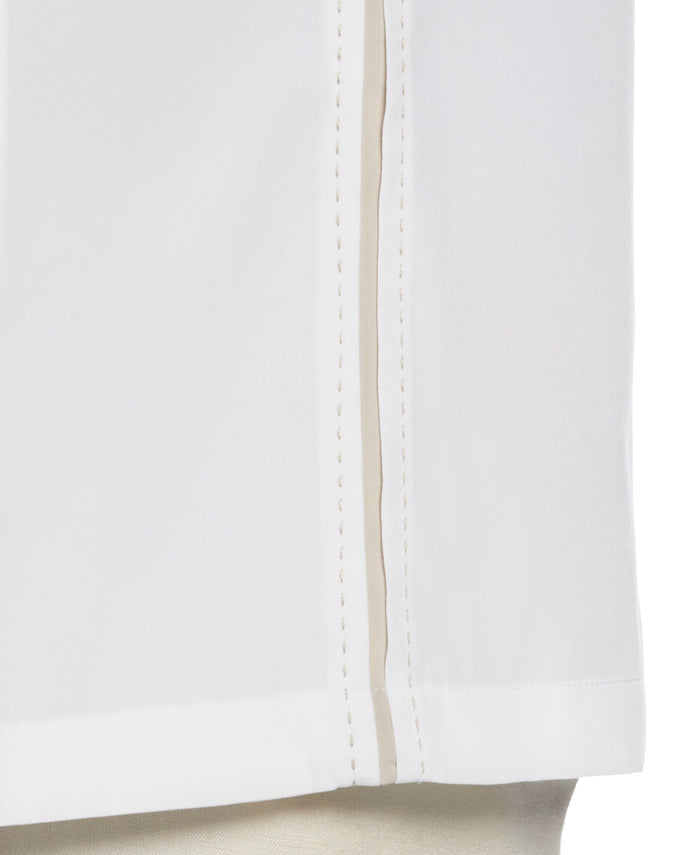 Cubavera Big & Tall Panel Shirt - Contrast Stitching Bright White