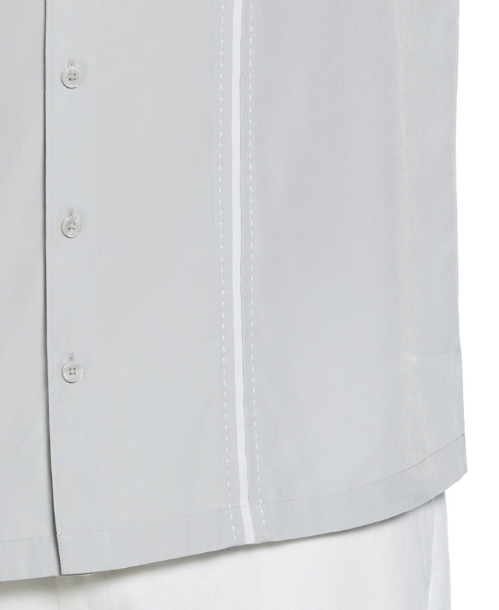 Cubavera Big & Tall Panel Shirt - Contrast Stitching Harbor Mist