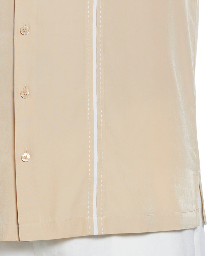 Cubavera Big & Tall Panel Shirt - Contrast Stitching Irish Cream