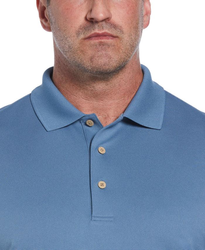 Cubavera Big & Tall Solid Textured Polo Captains Blue