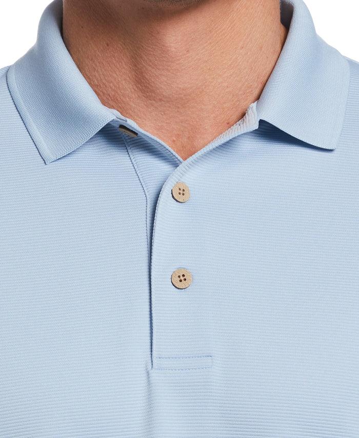 Cubavera Big & Tall Solid Textured Polo Cashmere Blue