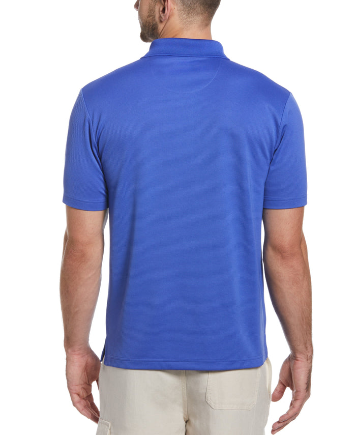 Cubavera Big & Tall Solid Textured Polo Dazzling Blue