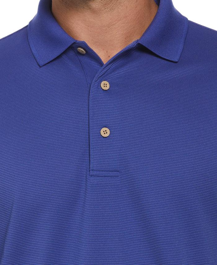 Cubavera Big & Tall Solid Textured Polo Deep Ultramarine