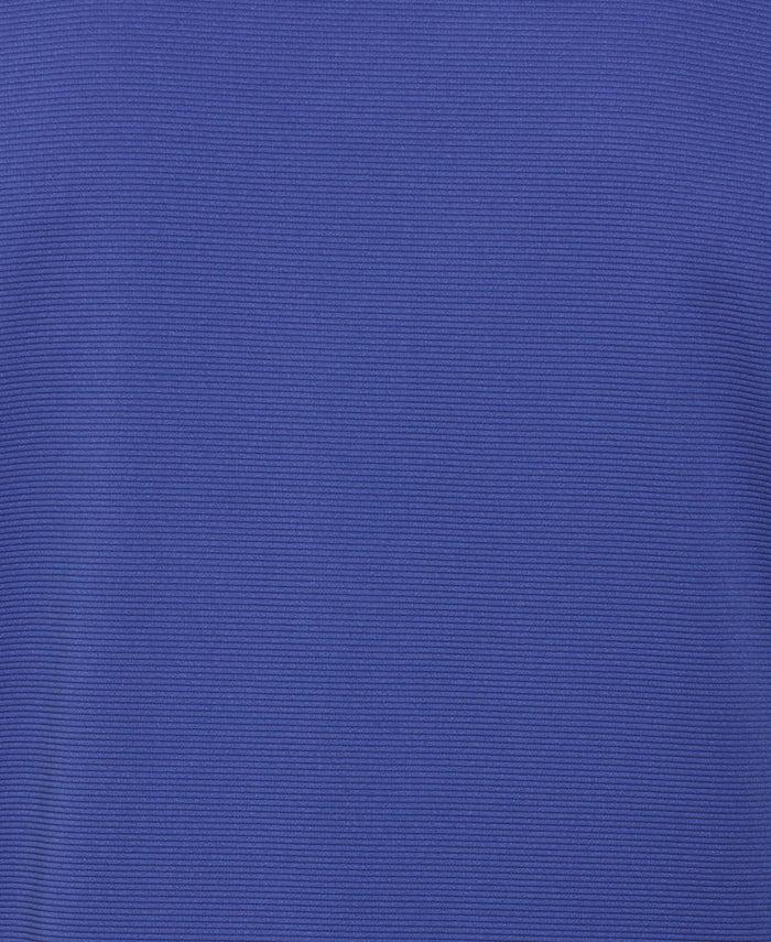 Cubavera Big & Tall Solid Textured Polo Deep Ultramarine