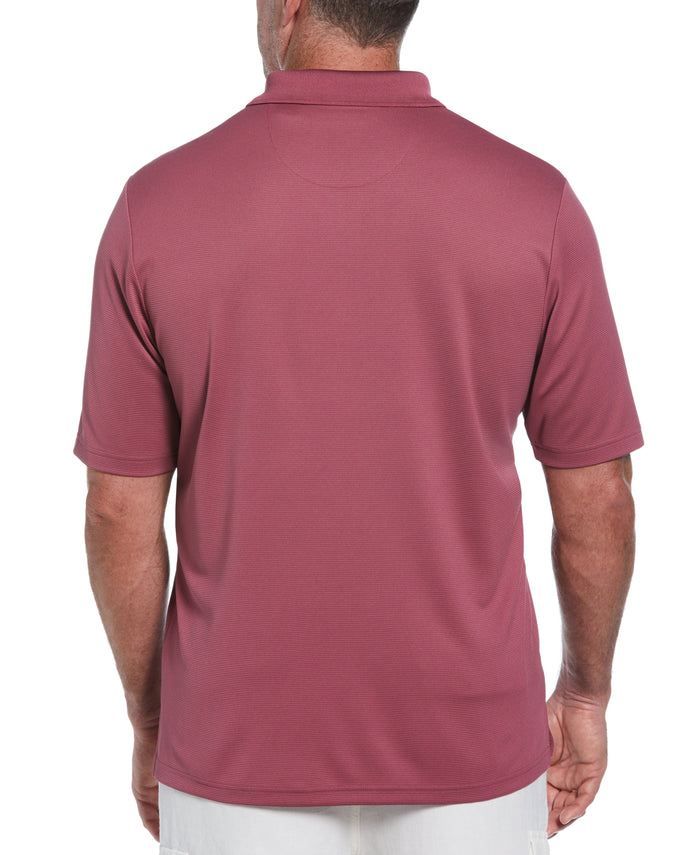 Cubavera Big & Tall Solid Textured Polo Hawthorn Rose