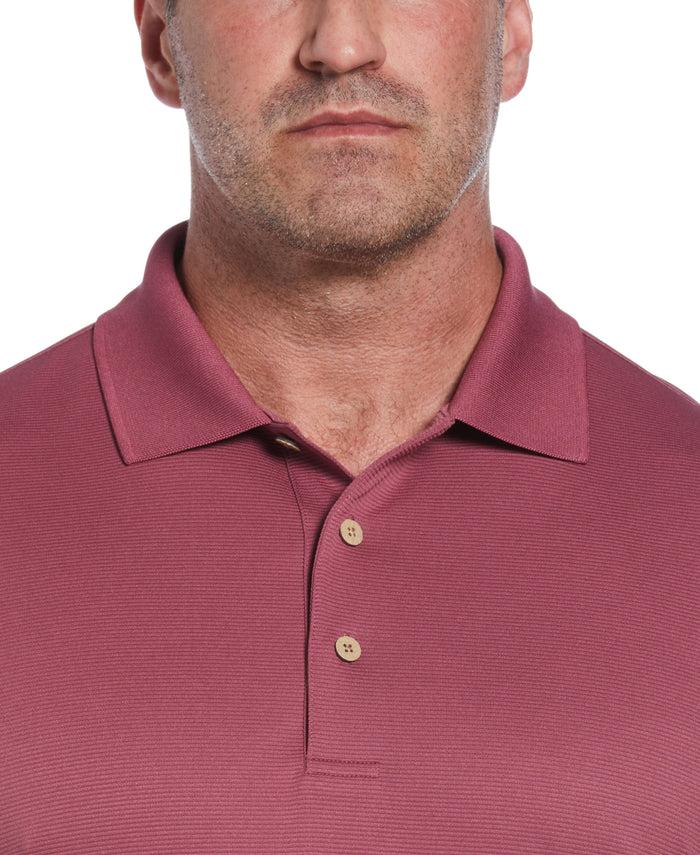 Cubavera Big & Tall Solid Textured Polo Hawthorn Rose