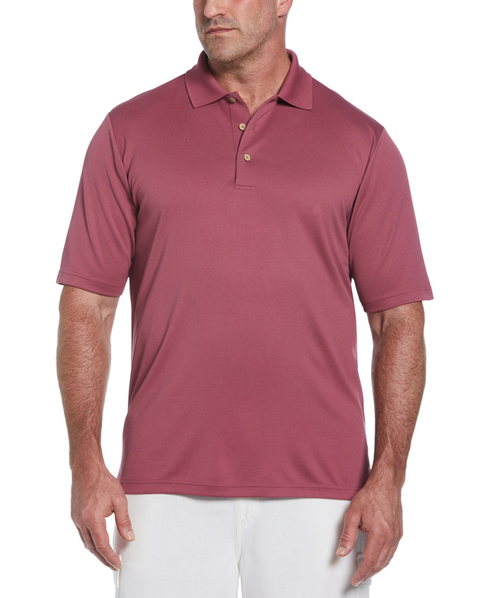 cubavera Big & Tall Solid Textured Polo Hawthorn Rose
