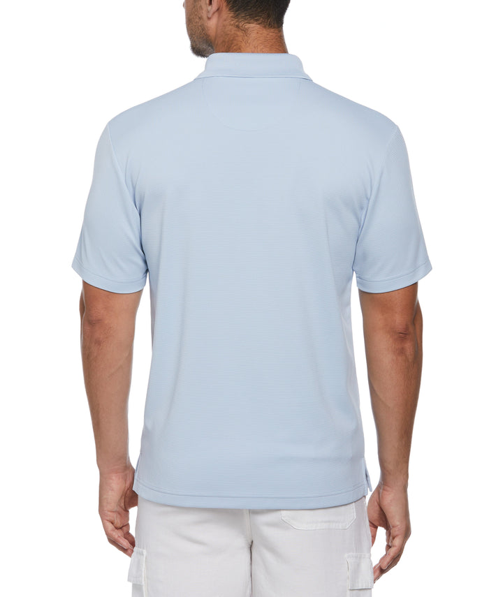 Cubavera Big & Tall Solid Textured Polo Kentucky Blue