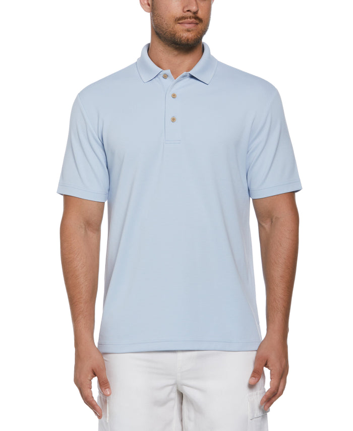 cubavera Big & Tall Solid Textured Polo Kentucky Blue