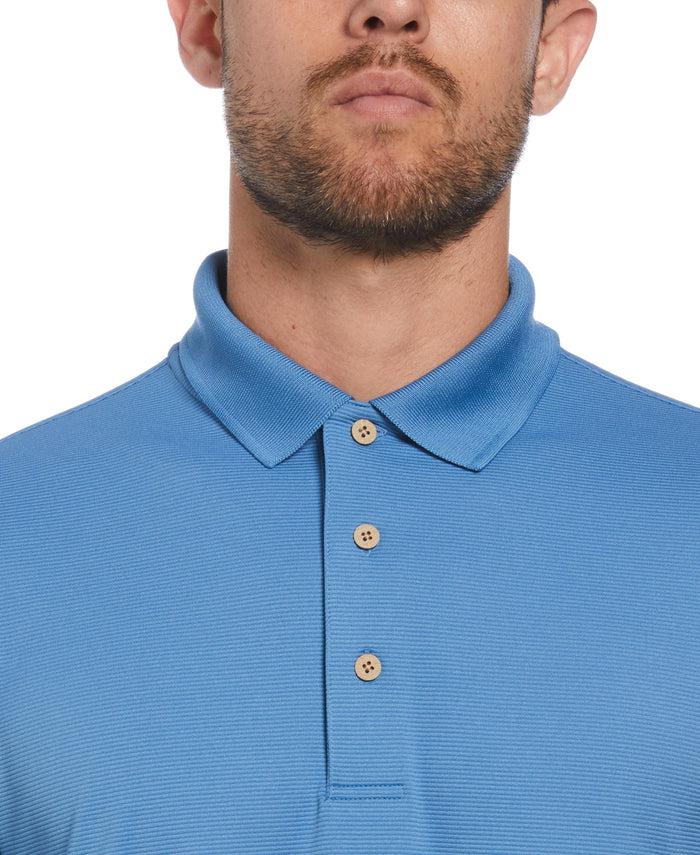 Cubavera Big & Tall Solid Textured Polo Parisian Blue