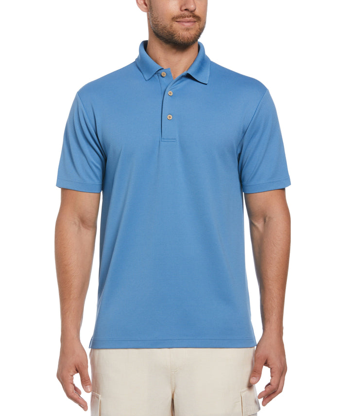 cubavera Big & Tall Solid Textured Polo Parisian Blue