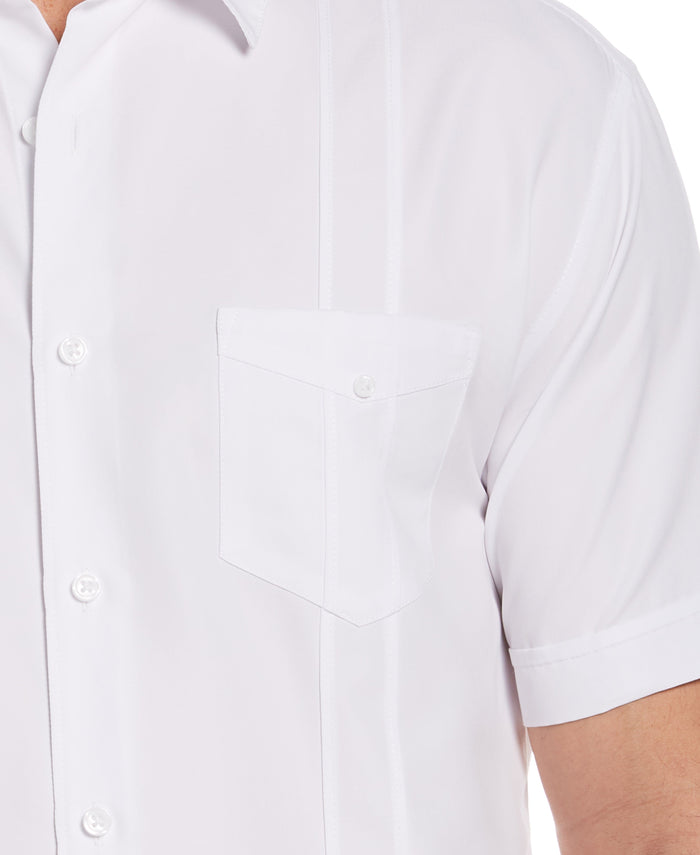 Cubavera Big & Tall Two-Pocket Double Pintuck Shirt Brilliant White