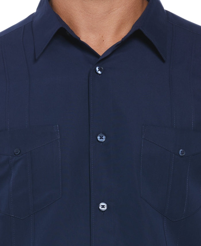 Cubavera Big & Tall Two-Pocket Double Pintuck Shirt Naval Academy